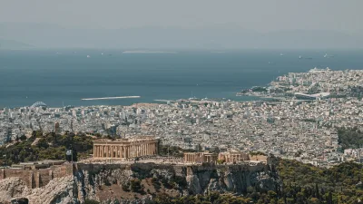 a view of a city from a high point of view